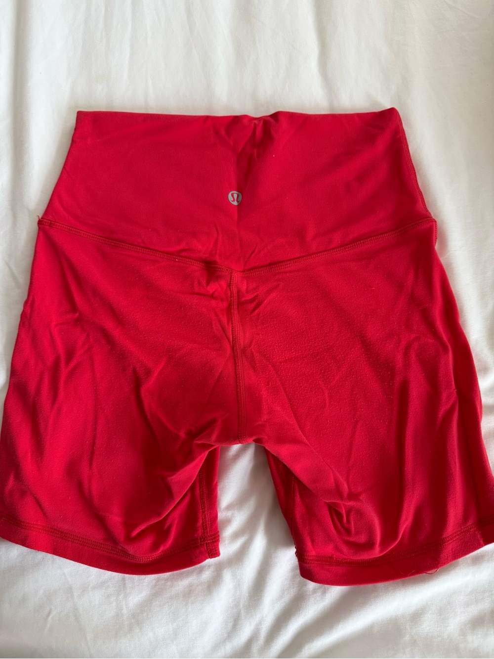 lululemon athletica High-Rise Red Bike Shorts - Picture 2 of 3